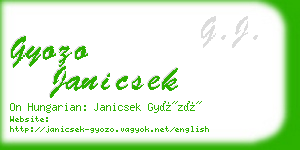 gyozo janicsek business card